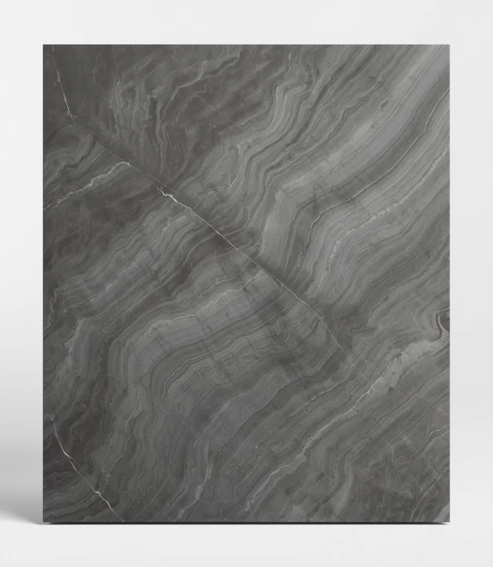 Agate Grey marble slab with bold linear grey veining